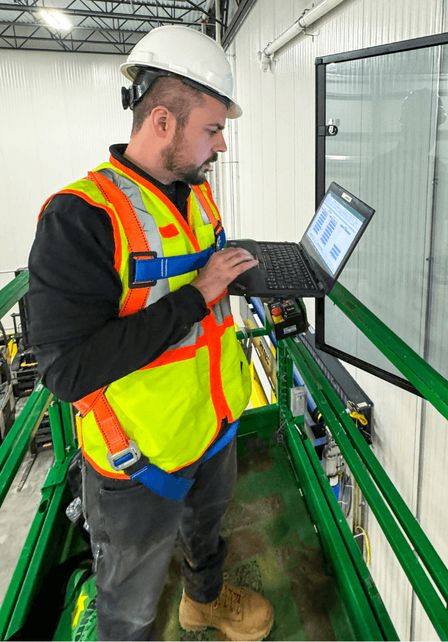 man working on idf in warehouse